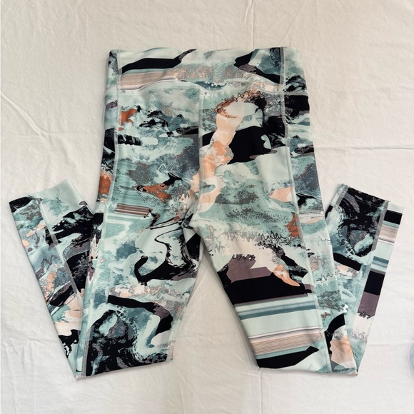 Under Armour Abstract Print Leggings - Black, Gray, Pink, Green - Picture 3 of 4